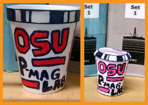 The incredible shrinking cup!  OSU P-mag Lab at 3600m below sea level.